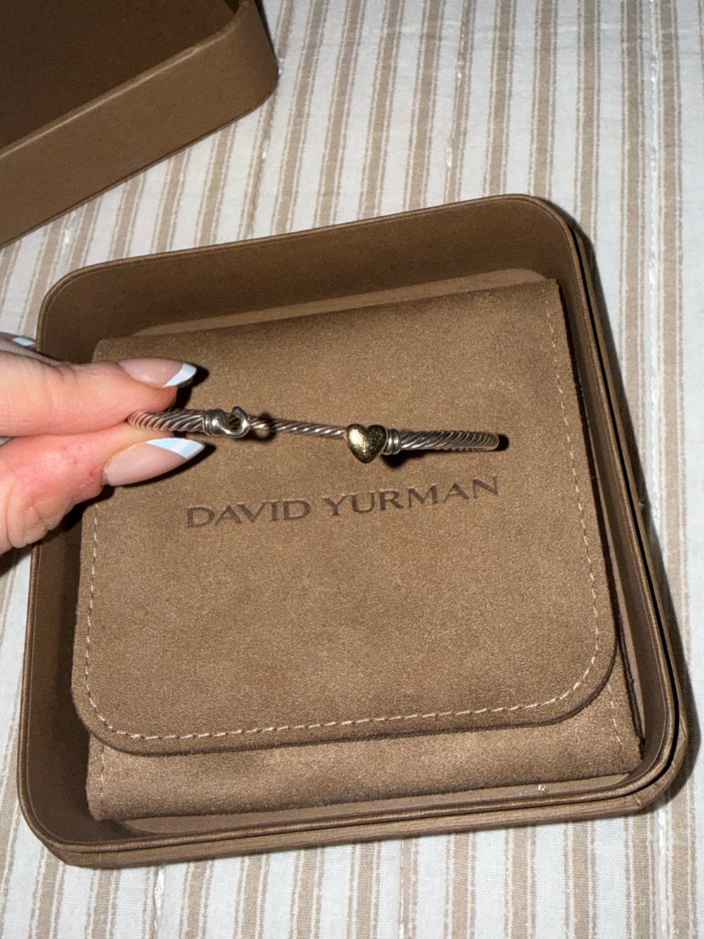David Yurman Classic Cable Heart Station Bracelet